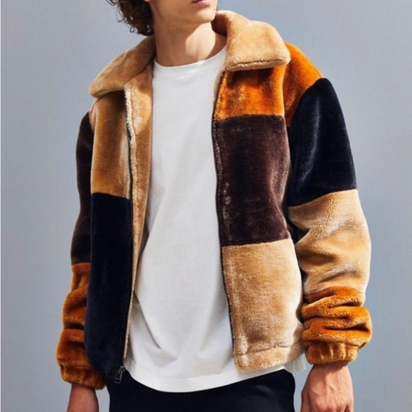 Urban Outfitters Other - NWT Urban Outfitters patch work faux fur jacket